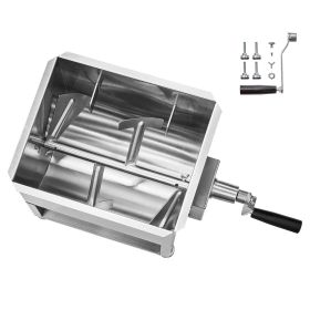 Manual Meat Mixer, 60L Fixed Tank Meat Processing Equipment(Mixing Max 120LBS for Meat), Stainless Steel Meat Mixer